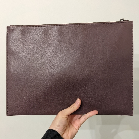 XL Matt & Nat vegan leather envelope pouch clutch - Picture 3 of 6